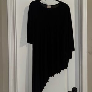 Elegant Black Asymmetrical blouse